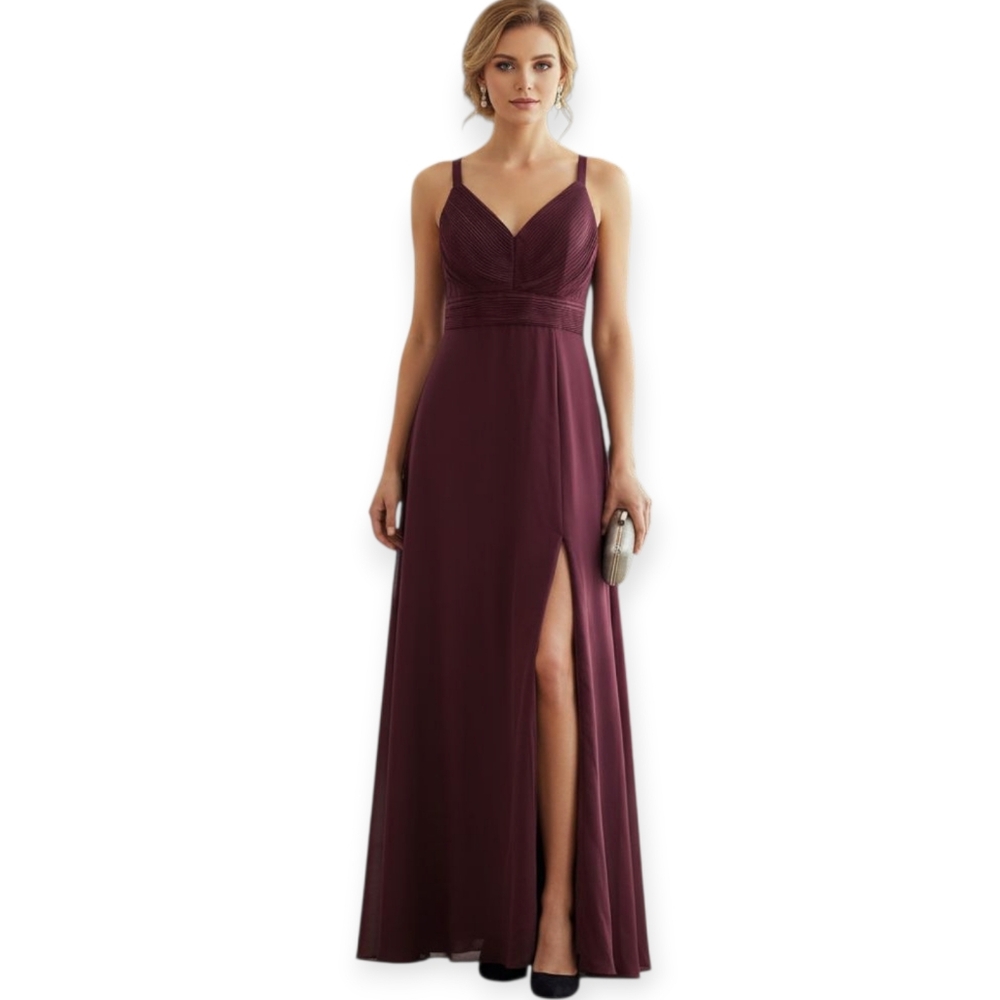Birdy Grey Burgundy Gown- L